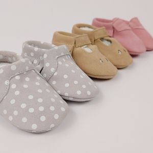 Soft sole suede leather baby moccs